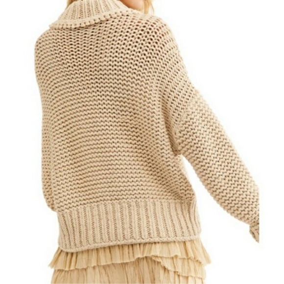 Free People Chunky knit turtleneck sweater - Picture 1 of 10